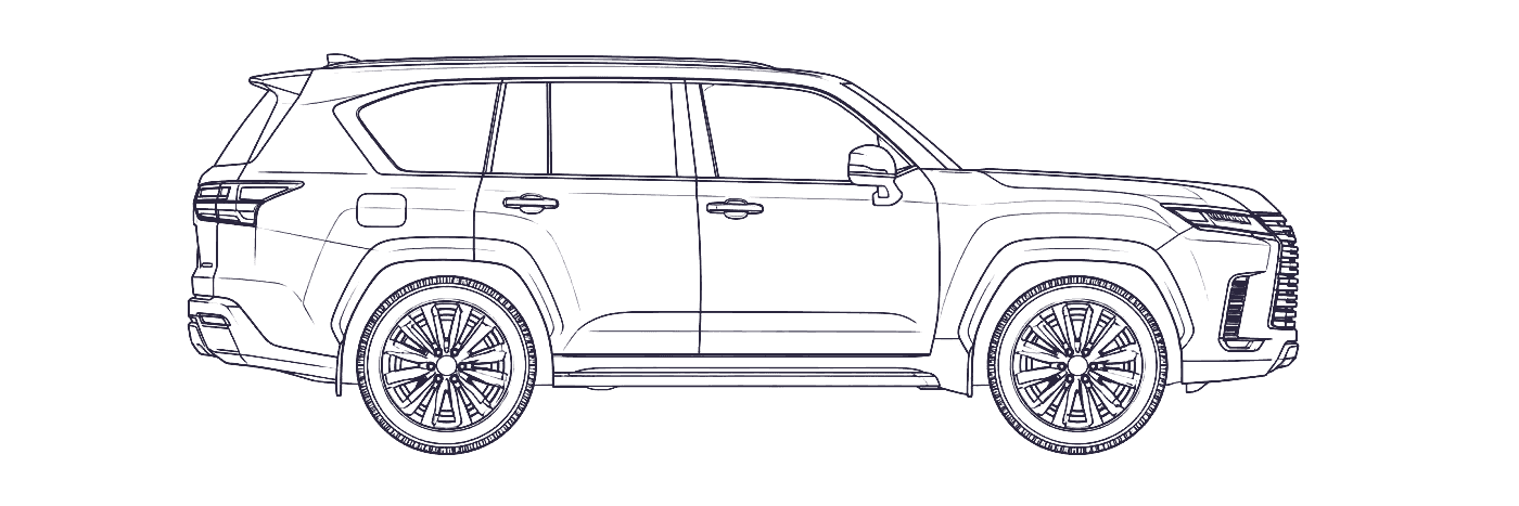 Toyota Lexus LX 600-700h side profile