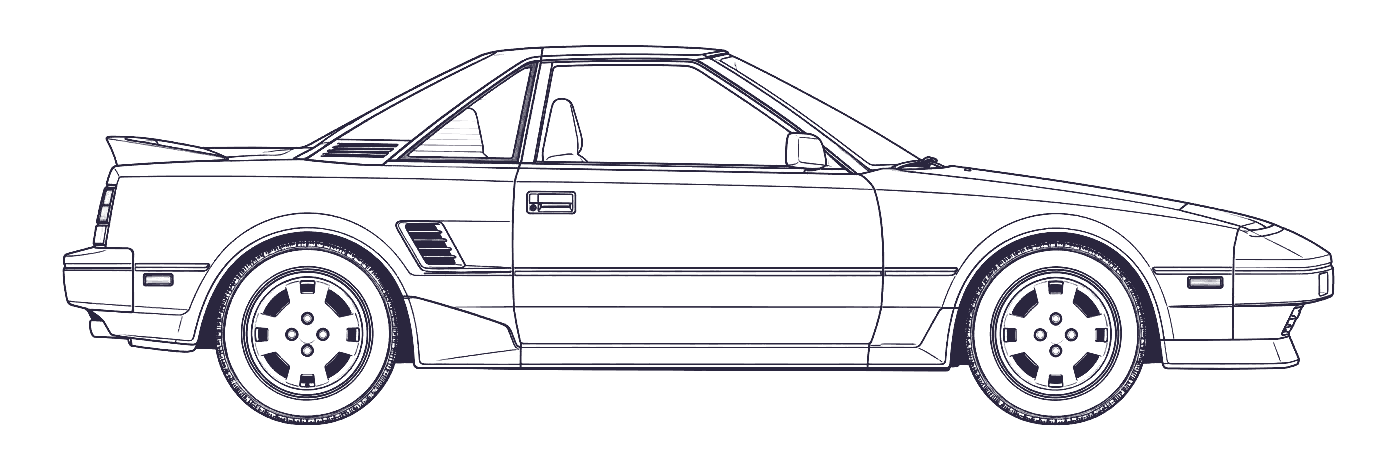 Toyota MR2 1st Gen side profile