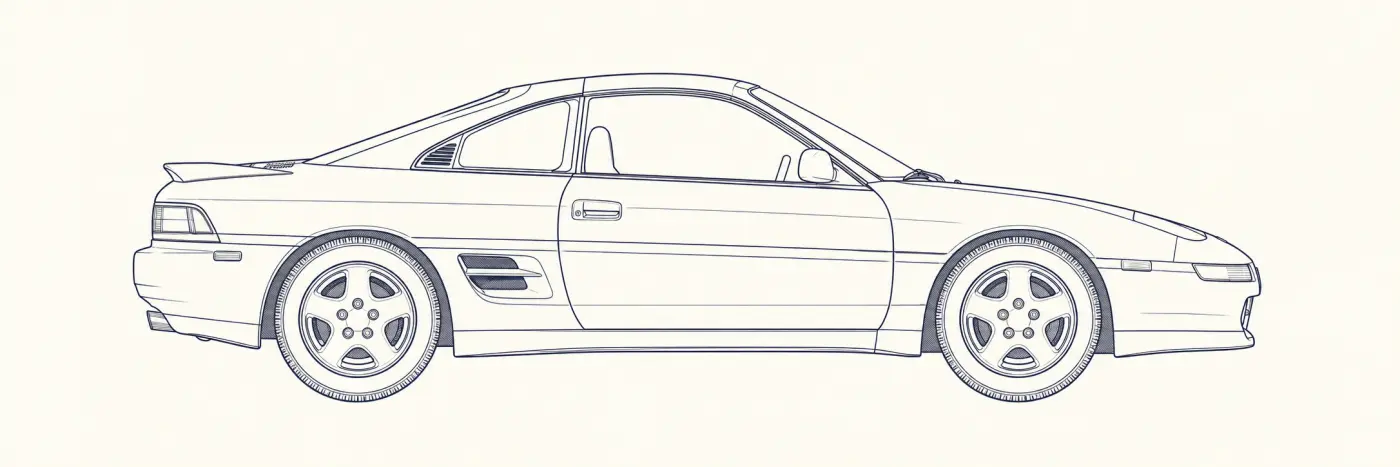 Toyota MR2 2nd Gen side profile