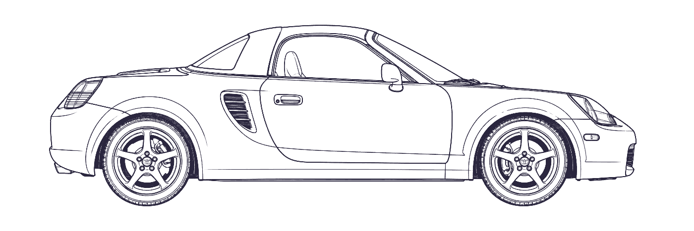 Toyota MR2 3rd Gen side profile
