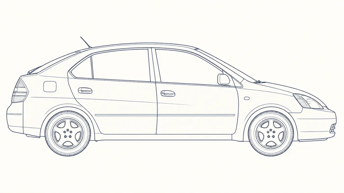 Toyota Prius 1st Gen side profile