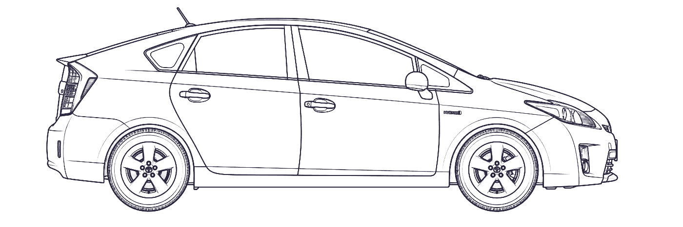Toyota Prius 3rd Gen side profile