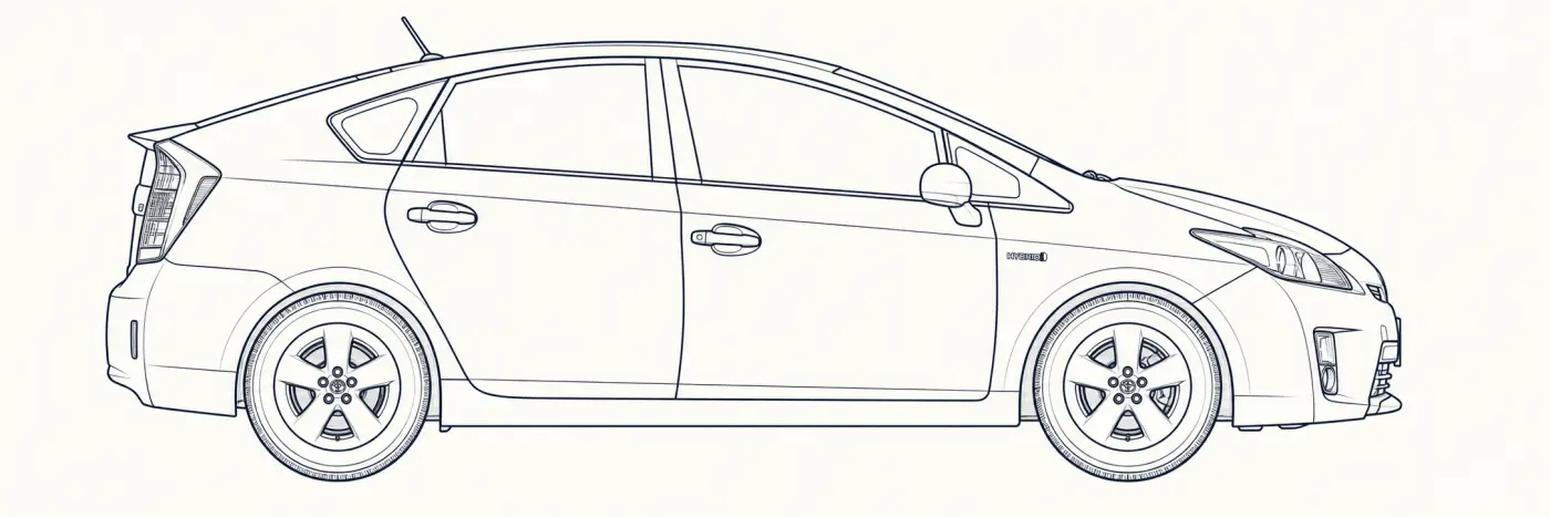 Toyota Prius 3rd Gen side profile