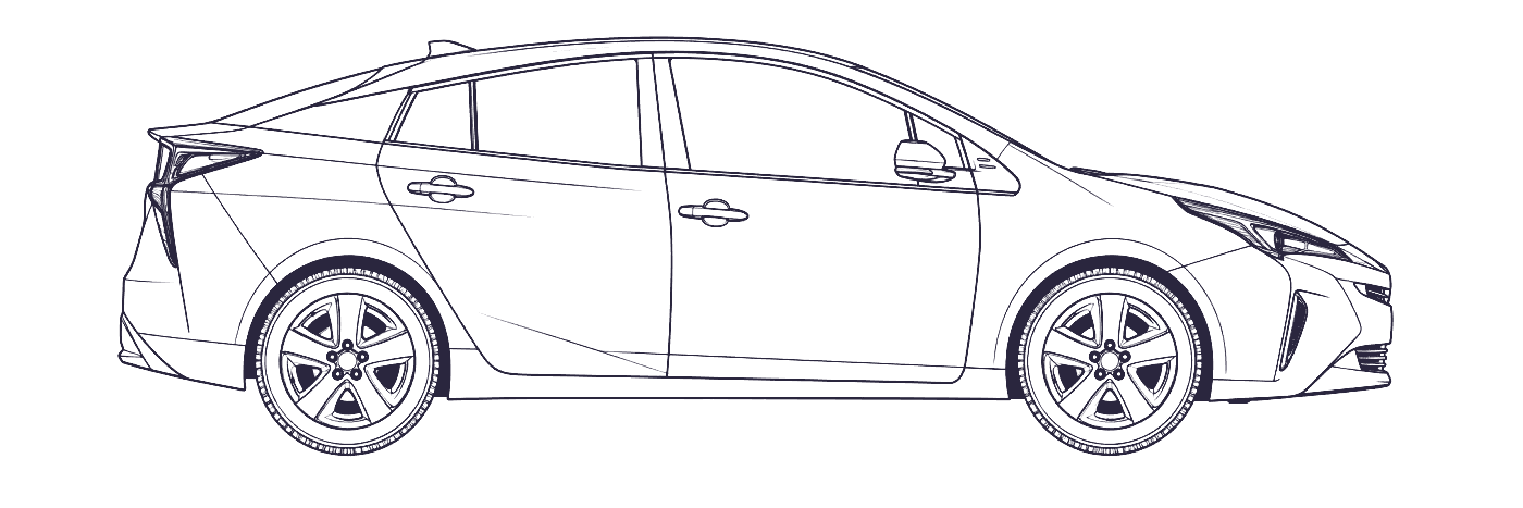 Toyota Prius 4th Gen side profile