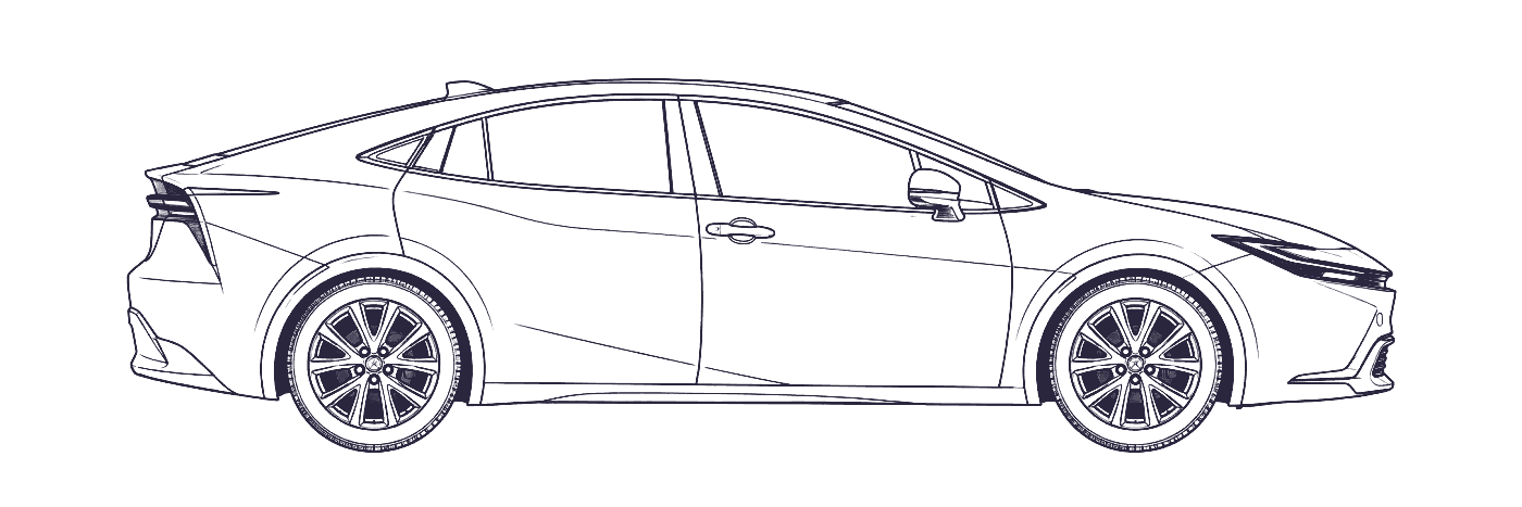 Toyota Prius 5th Gen side profile