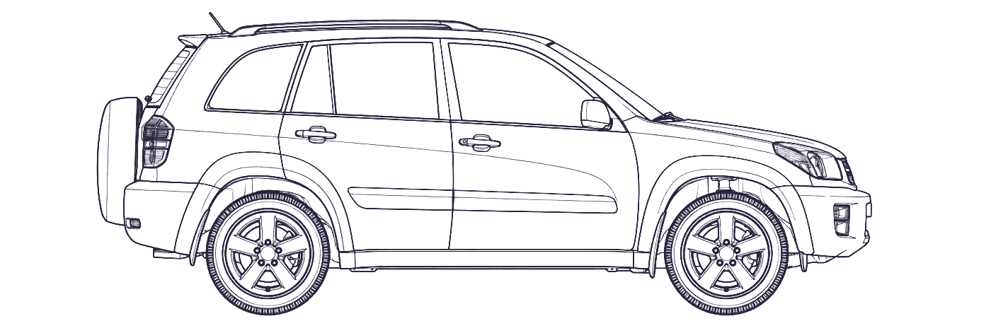 Toyota RAV4 2nd Gen side profile