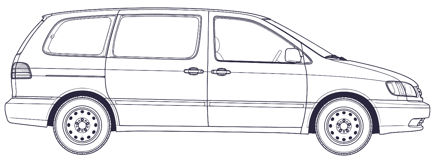 Toyota Sienna 1st Gen side profile