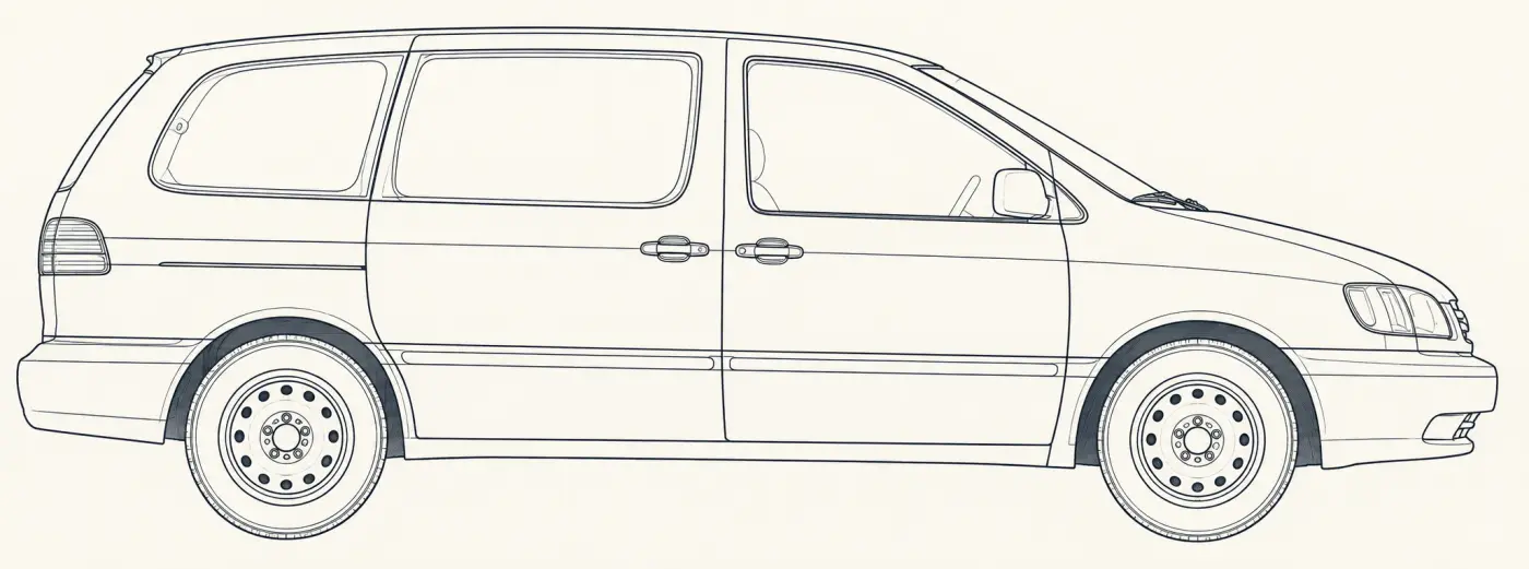Toyota Sienna 1st Gen side profile