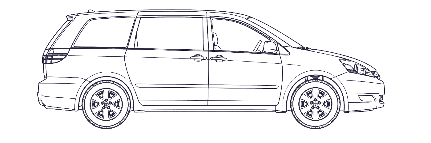 Toyota Sienna 2nd Gen side profile