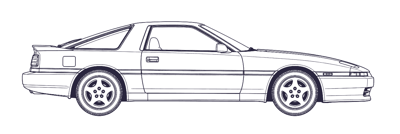 Toyota Supra 3rd Gen side profile