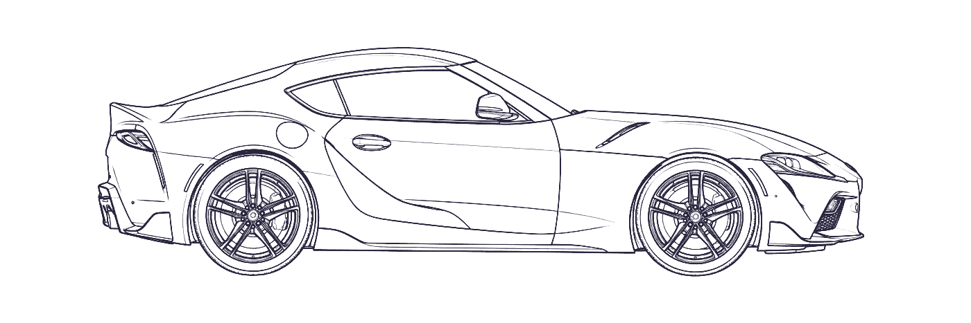 Toyota Supra 5th Gen side profile