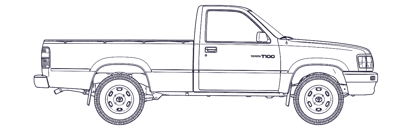 Toyota T100 X10 side profile