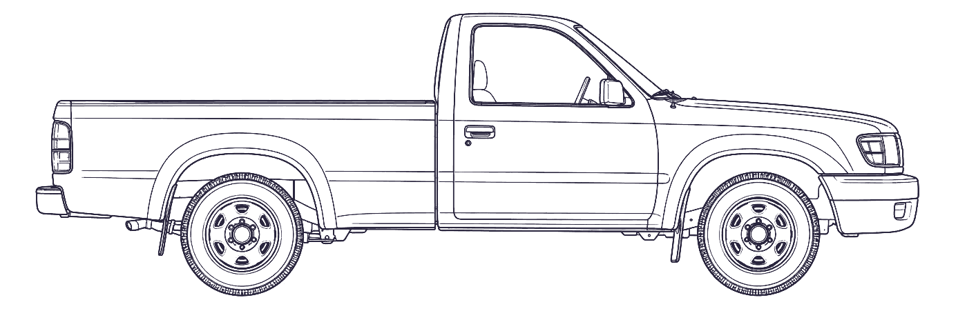 Toyota Tacoma 1st Gen side profile