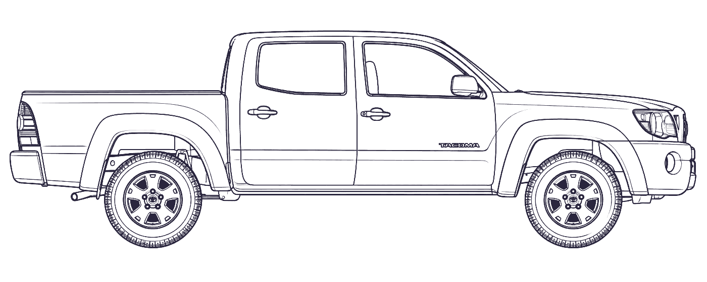 Toyota Tacoma side profile