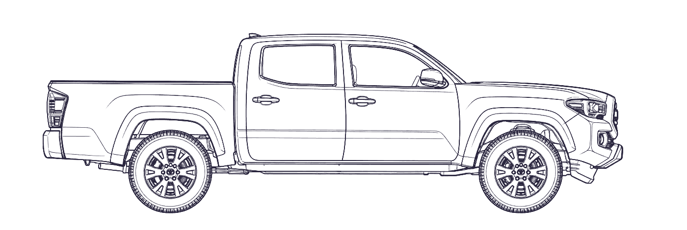 Toyota Tacoma 3rd Gen side profile