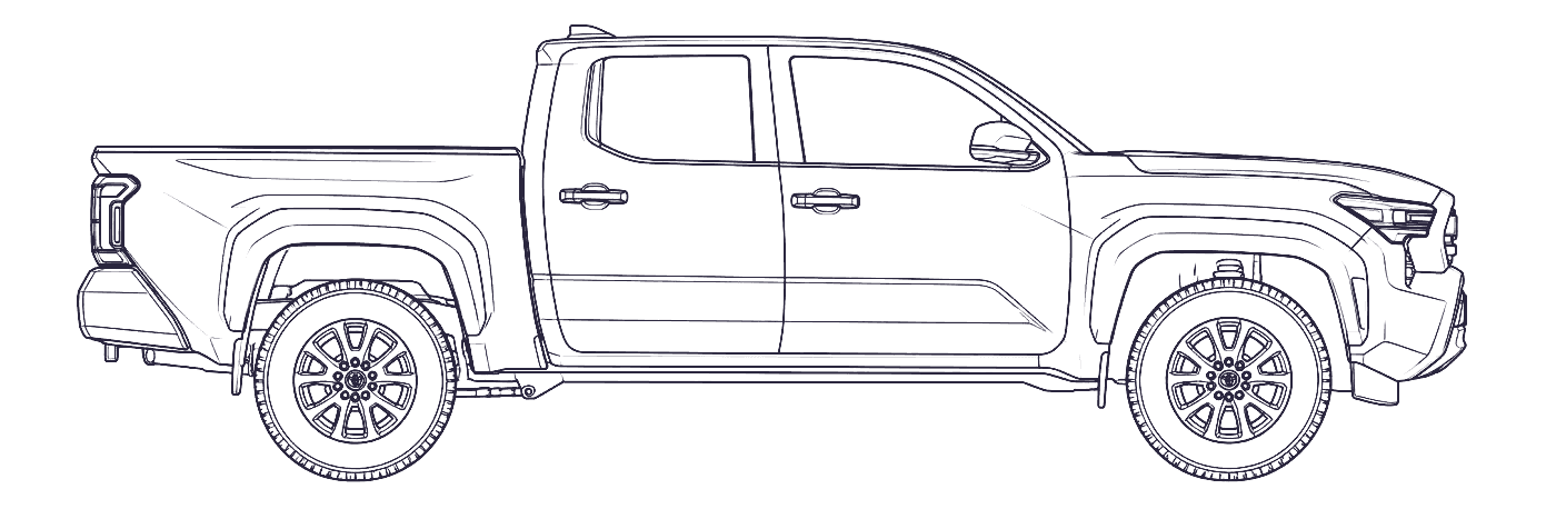 Toyota Tacoma 4th Gen side profile
